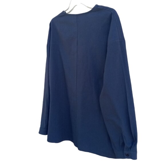 NoraCora blue cotton long sleeve top sz XXL NEW (#0087) - Picture 6 of 10
